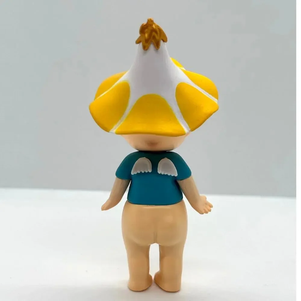 New Unbranded Kewpie/Angel Collectible Mini Figure, Yellow Flower, Open Box